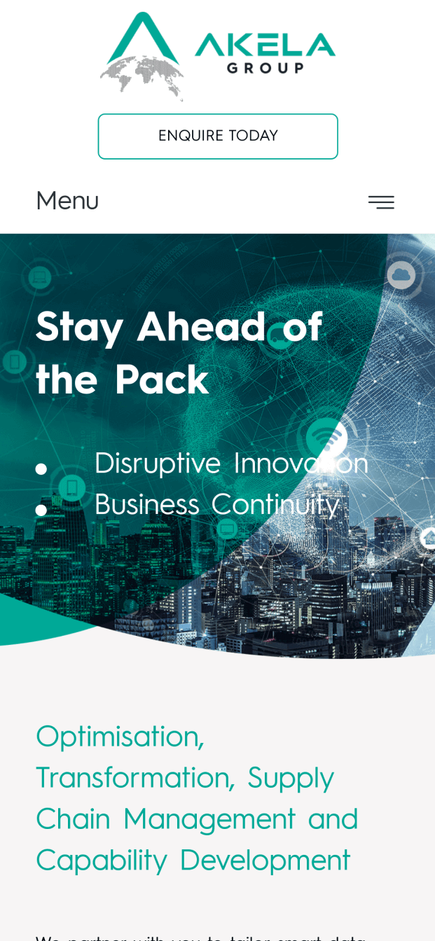 Akela Group mobile website by XDesigns Advertising